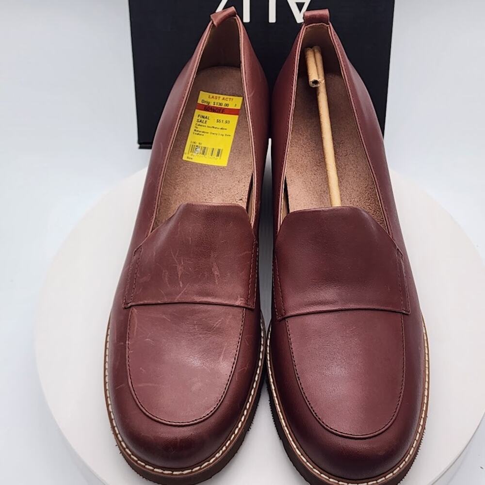NEW Naturalizer Darry Cabernet Leather Lug Sole Loafers Women's Size 12M Comfort - Picture 7 of 10